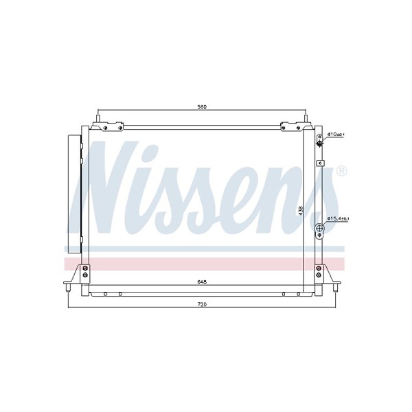 Kondensor, klimatanläggning Nissens 940188 NISSENS