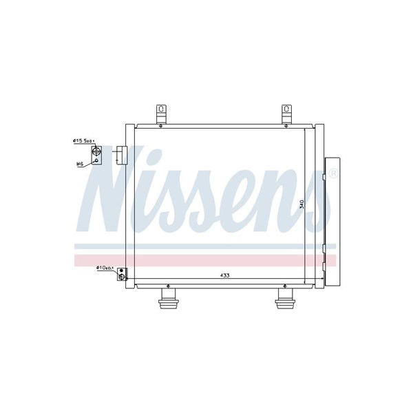 Kondensor, klimatanläggning Nissens 940193 NISSENS