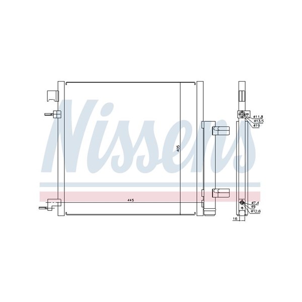 Kondensor, klimatanläggning Nissens 940247 NISSENS