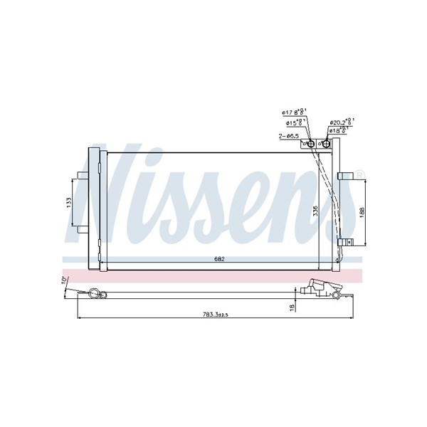 Kondensor, klimatanläggning Nissens 940255 NISSENS