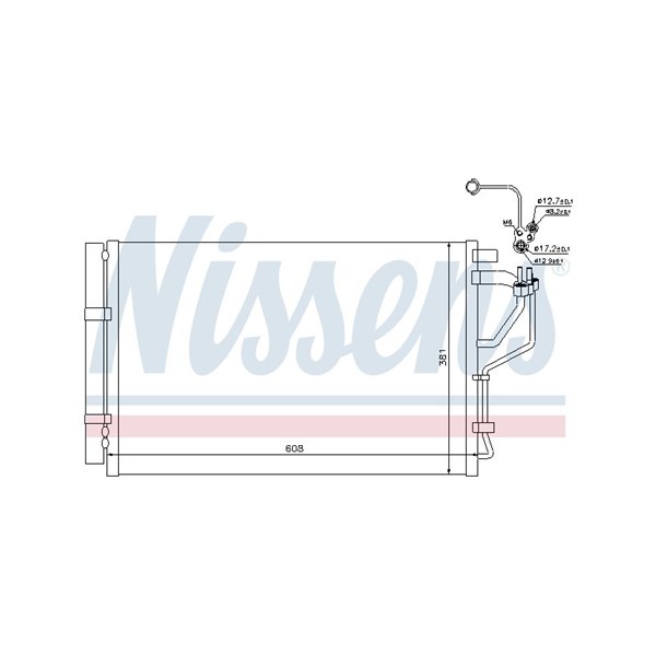Kondensor, klimatanläggning Nissens 940268 NISSENS