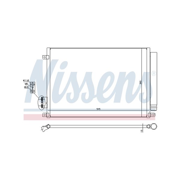Kondensor, klimatanläggning Nissens 940280 NISSENS