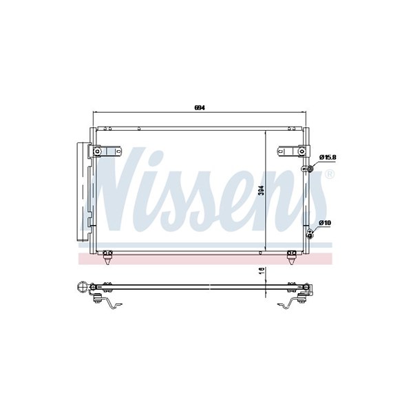 Kondensor, klimatanläggning Nissens 940368 NISSENS