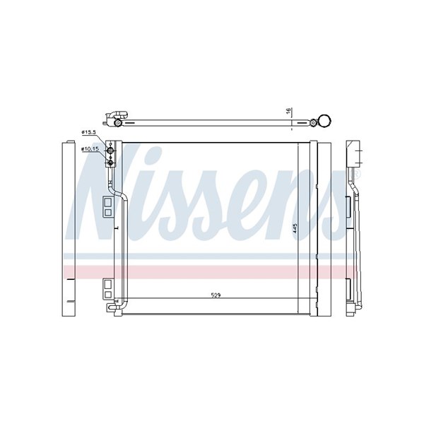 Kondensor, klimatanläggning Nissens 940386 NISSENS