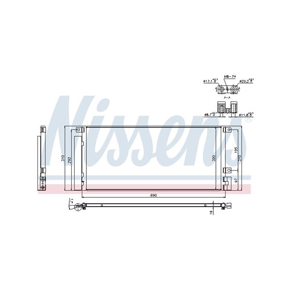 Kondensor, klimatanläggning Nissens 940388 NISSENS