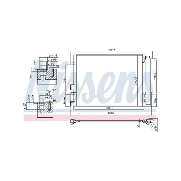 Kondensor, klimatanläggning Nissens 940404 NISSENS