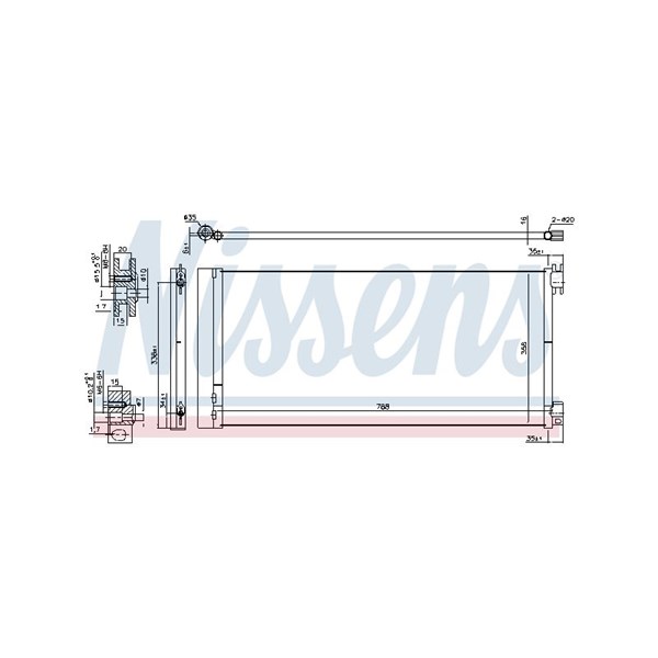 Kondensor, klimatanläggning Nissens 940596 NISSENS