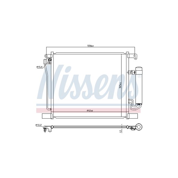 Kondensor, klimatanläggning Nissens 940929 NISSENS