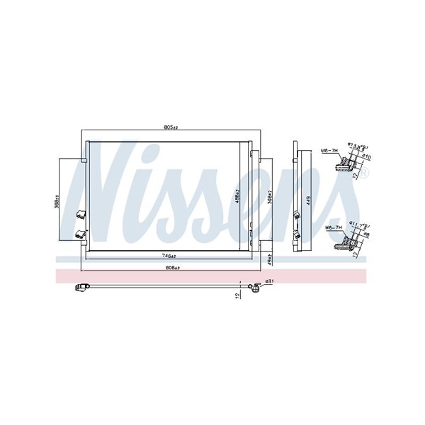 Kondensor, klimatanläggning Nissens 941087 NISSENS