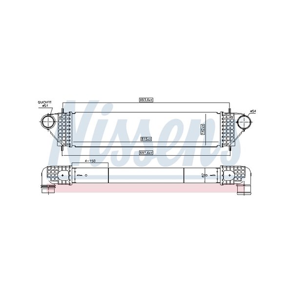 Intercooler Nissens 961005 NISSENS