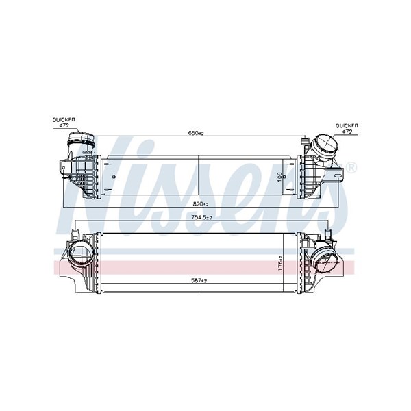 Intercooler Nissens 96103 NISSENS