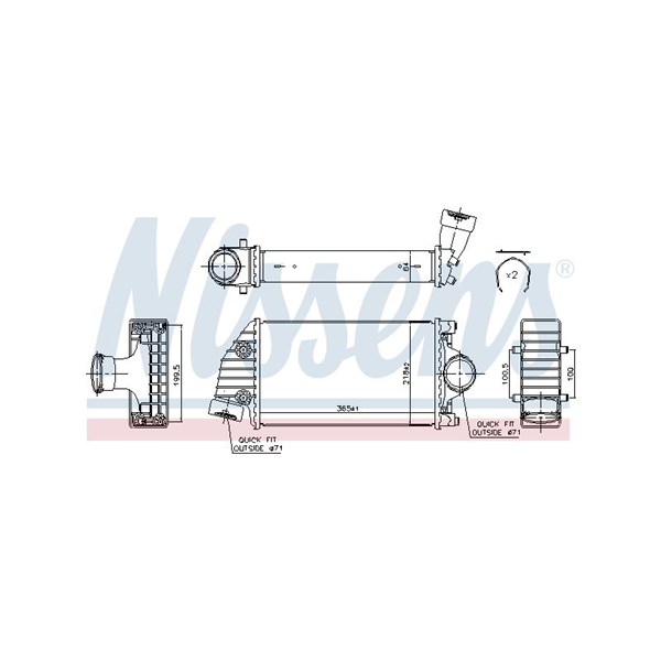 Intercooler, Höger Nissens 96175 NISSENS