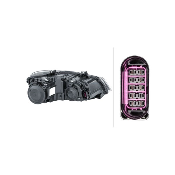 Strålkastare 12V, Vänster Hella 1EE 247 051-091 HELLA