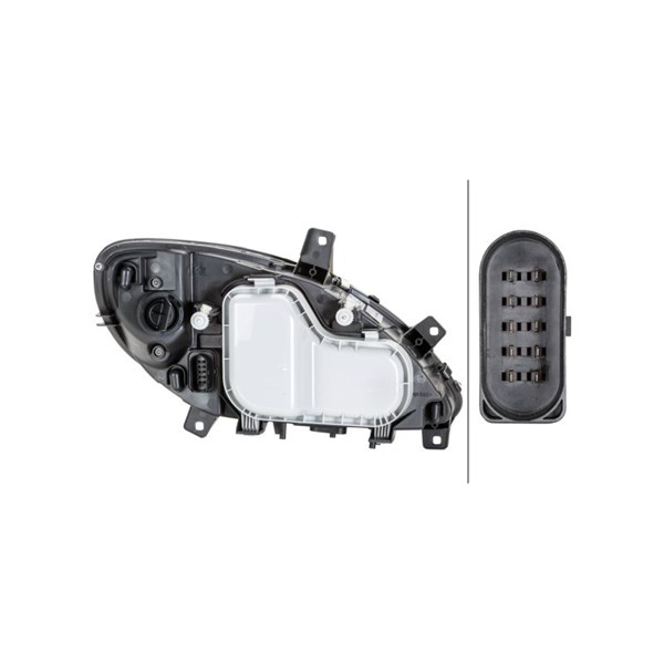 Strålkastare 12V, Vänster Hella 1EG 246 041-011 HELLA