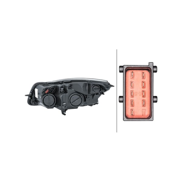 Strålkastare 12V, Höger Hella 1EJ 009 630-321 HELLA Strålkastare 12V, Höger Hella 1EJ 009 630-321 HELLA