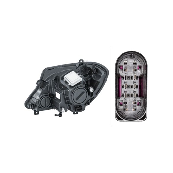 Strålkastare 12V, Höger Hella 1EJ 011 030-321 HELLA