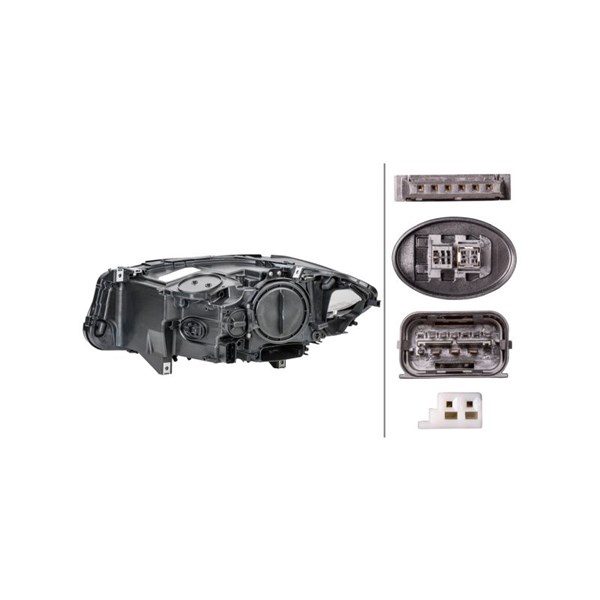 Strålkastare 12V, Höger Hella 1EL 010 131-521 HELLA