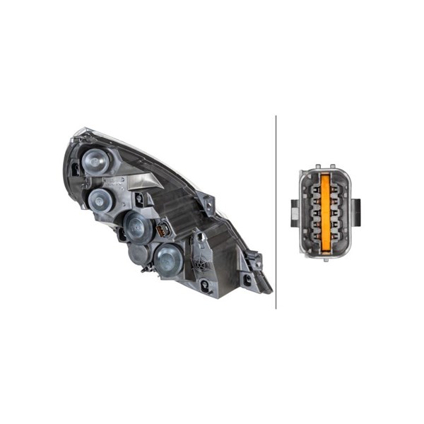 Strålkastare 12V, Vänster Hella 1ER 010 117-191 HELLA