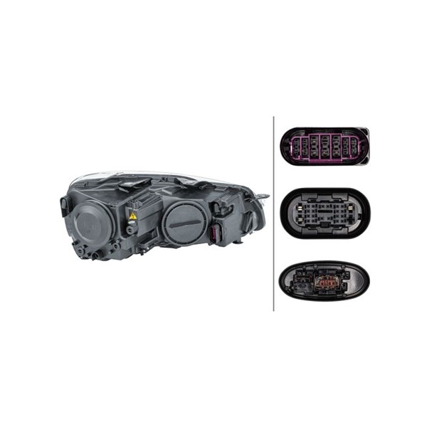 Strålkastare 12V, Vänster Hella 1ZS 009 902-511 HELLA