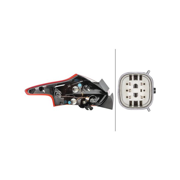 Baklykta 12V, Höger Hella 2VP 354 828-081 HELLA