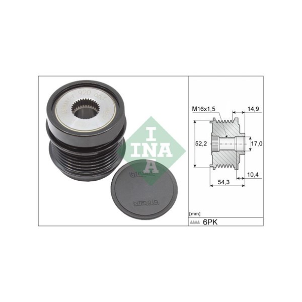 Frihjulskoppling, generator Ina 535 0342 10 INA