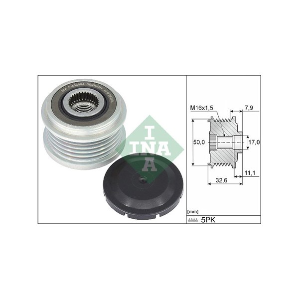Frihjulskoppling, generator Ina 535 0359 10 INA