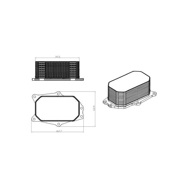 Oljekylare, motor Nrf 31825 NRF Oljekylare, motor Nrf 31825 NRF