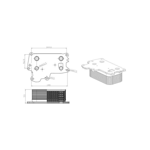 Oljekylare, motor Nrf 31840 NRF