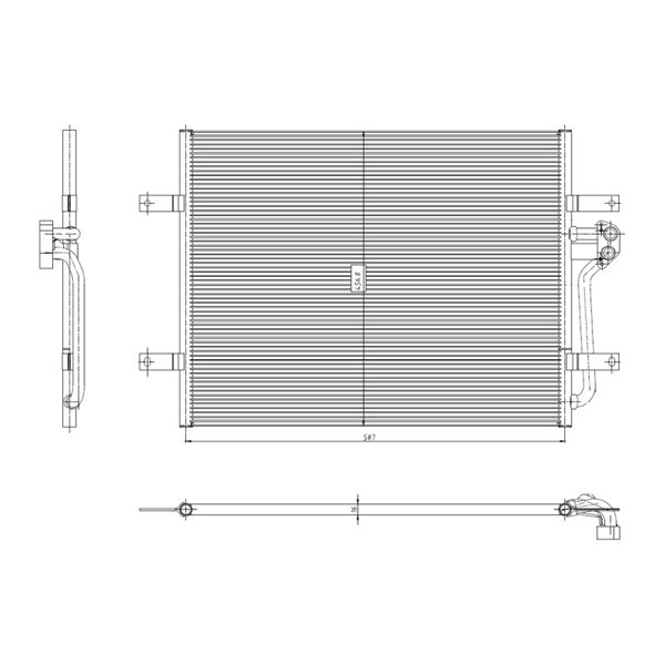 Kondensor, klimatanläggning Nrf 350444 NRF
