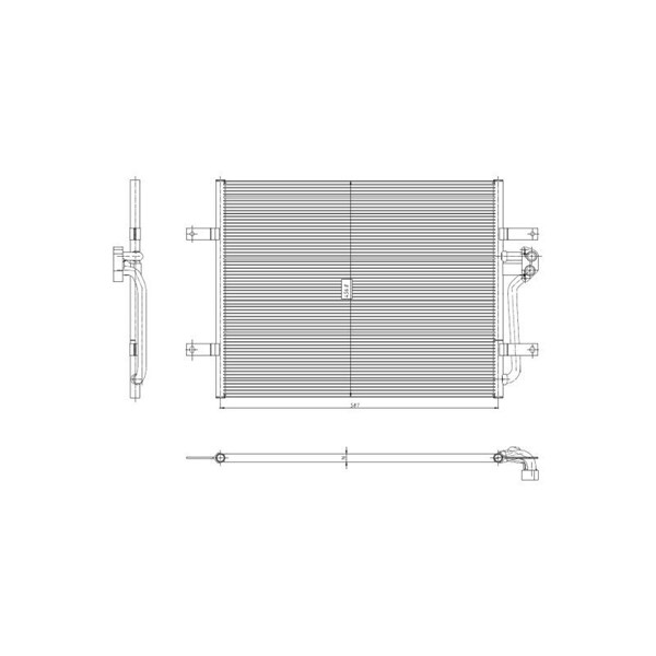 Kondensor, klimatanläggning Nrf 350444 NRF