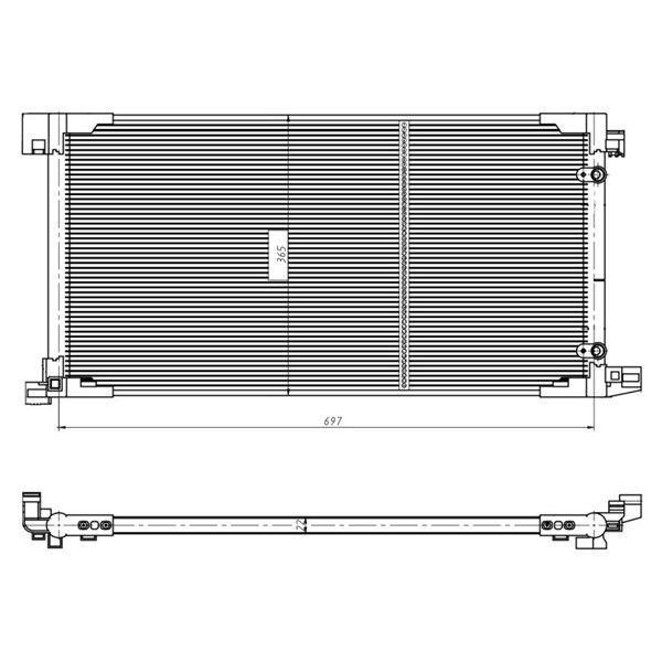 Kondensor, klimatanläggning Nrf 350449 NRF