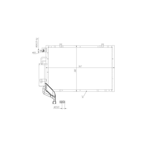 Kondensor, klimatanläggning Nrf 350453 NRF
