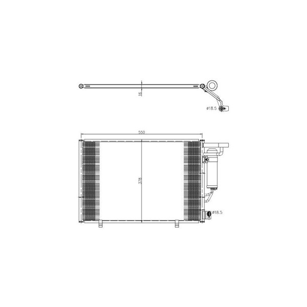 Kondensor, klimatanläggning Nrf 350456 NRF
