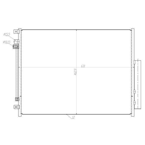 Kondensor, klimatanläggning Nrf 350459 NRF
