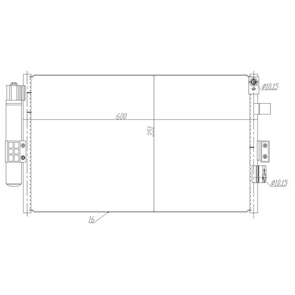 Kondensor, klimatanläggning Nrf 350464 NRF