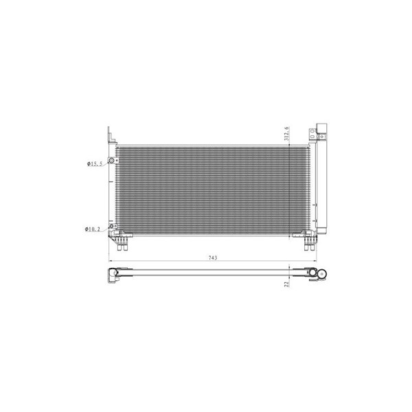 Kondensor, klimatanläggning Nrf 350466 NRF
