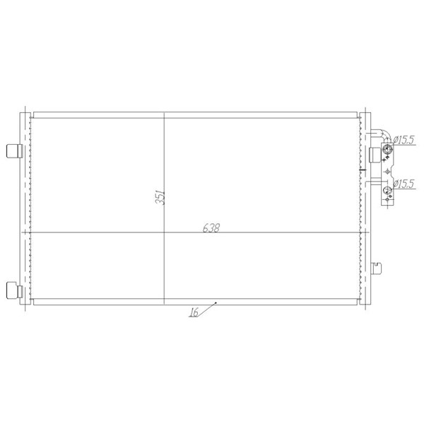 Kondensor, klimatanläggning Nrf 350467 NRF