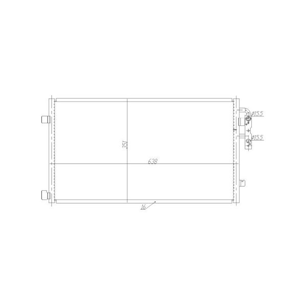 Kondensor, klimatanläggning Nrf 350467 NRF
