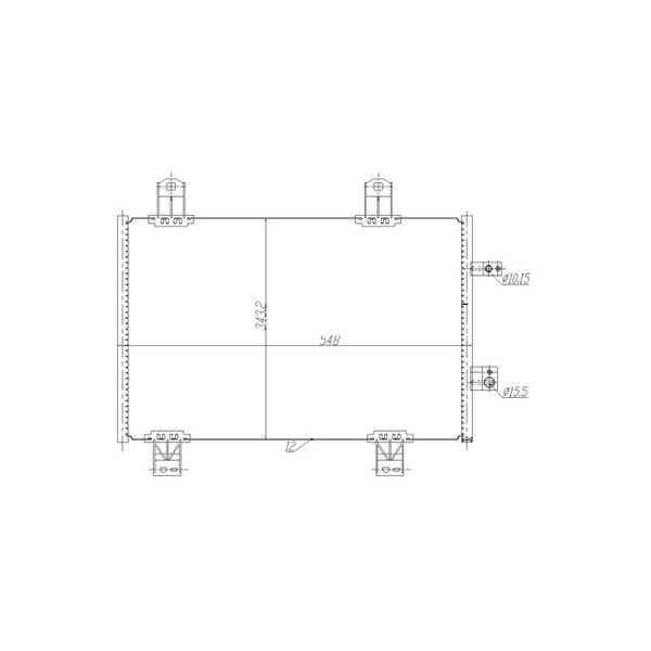 Kondensor, klimatanläggning Nrf 350480 NRF