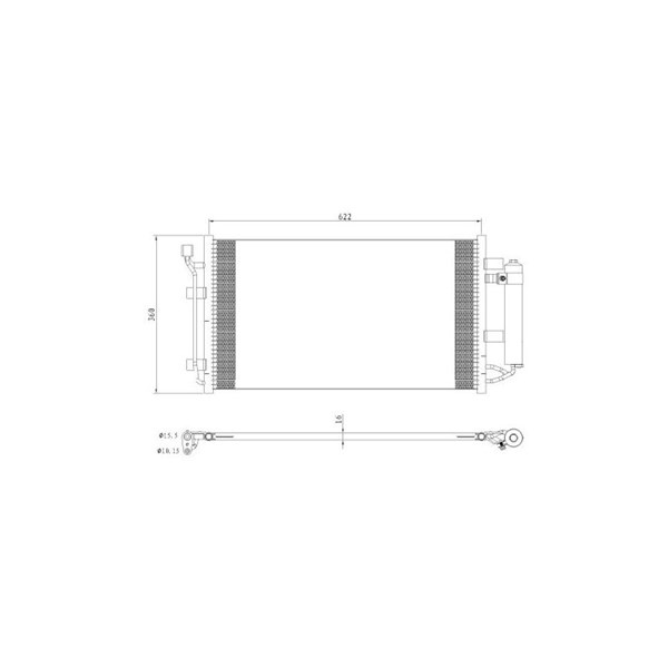 Kondensor, klimatanläggning Nrf 350493 NRF
