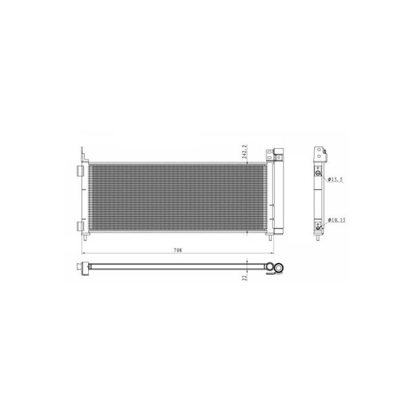 Kondensor, klimatanläggning Nrf 350495 NRF