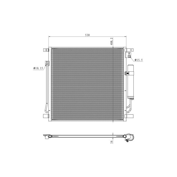 Kondensor, klimatanläggning Nrf 350502 NRF