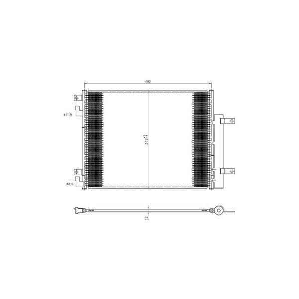 Kondensor, klimatanläggning Nrf 350506 NRF
