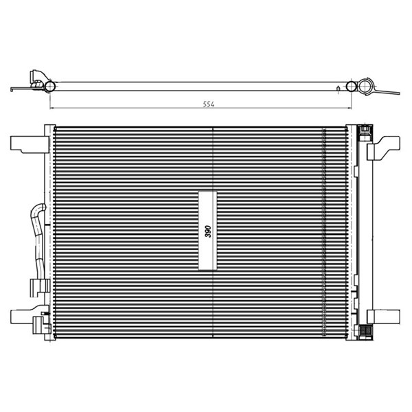 Kondensor, klimatanläggning Nrf 350509 NRF