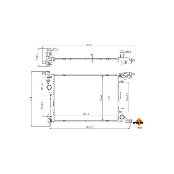 Kylare, motorkylning Nrf 50033 NRF Kylare, motorkylning Nrf 50033 NRF