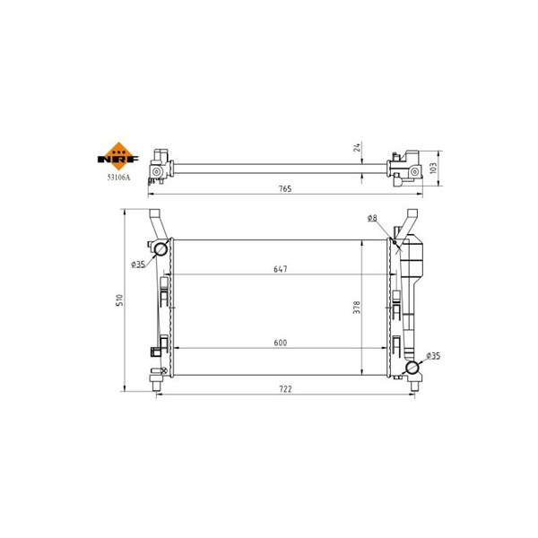 Kylare, motorkylning Nrf 53106A NRF Kylare, motorkylning Nrf 53106A NRF