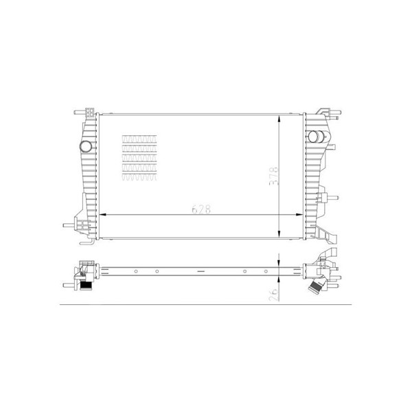 Kylare, motorkylning Nrf 550004 NRF Kylare, motorkylning Nrf 550004 NRF