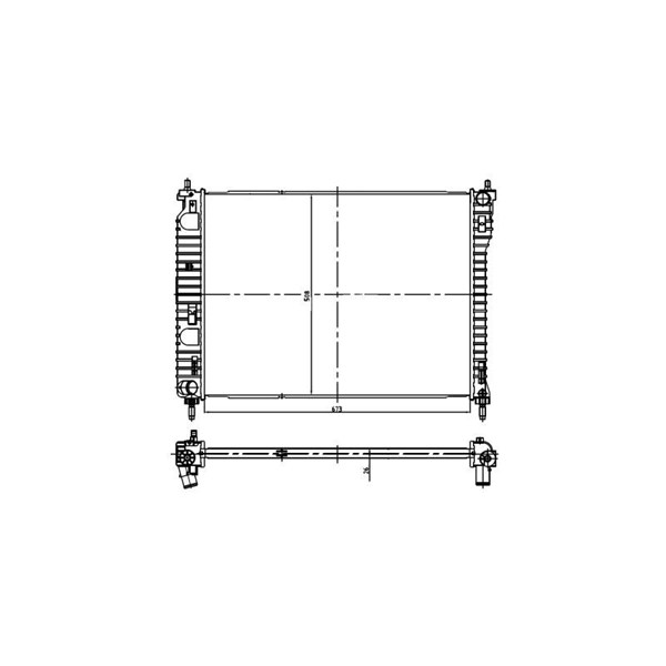 Kylare, motorkylning Nrf 550013 NRF