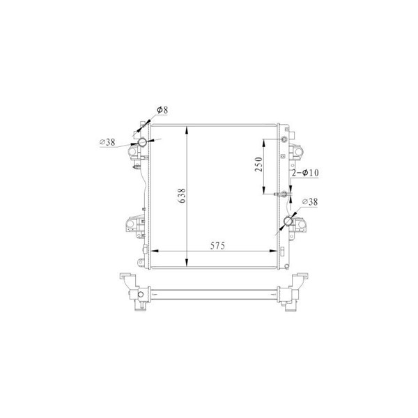 Kylare, motorkylning Nrf 550018 NRF