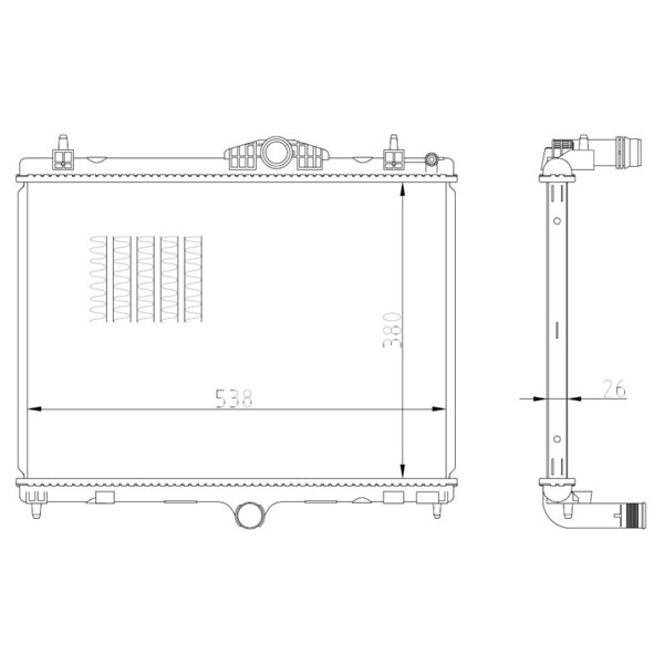 Kylare, motorkylning Nrf 550027 NRF